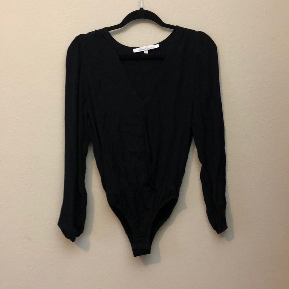 Lovers + Friends Black Bodysuit Blouse